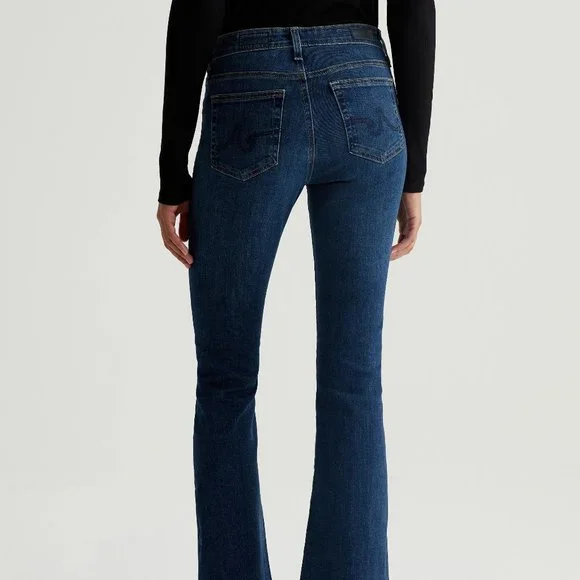 NEW AG Jeans Farrah Unhemmed Bootcut Denim Jeans - High Rise in Indigo 252 - Picture 4 of 9